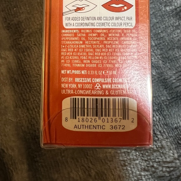 NIB Obsessive Compulsive Cosmetics Lip Tar Authentic 3672 - Picture 7 of 7